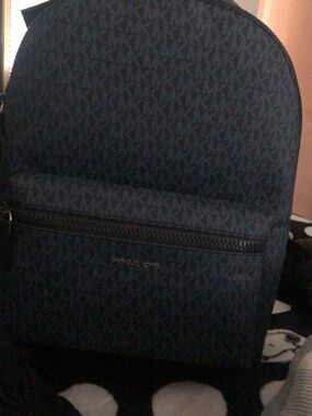 Michael Kors Men's Navy MK Logo Backpack
